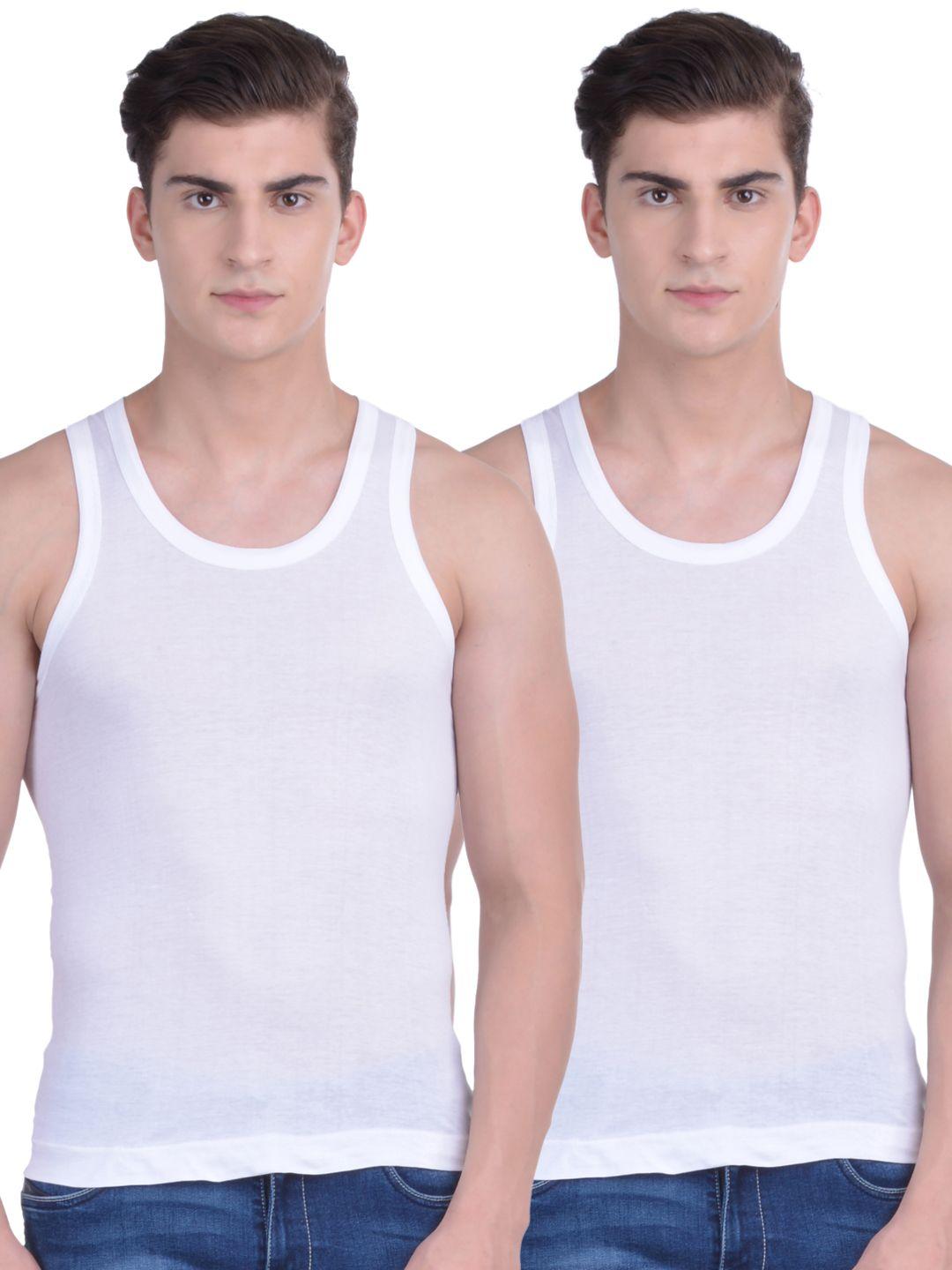 Force NXT Men White Pack of 2 Assorted Innerwear Vests MNFF-141