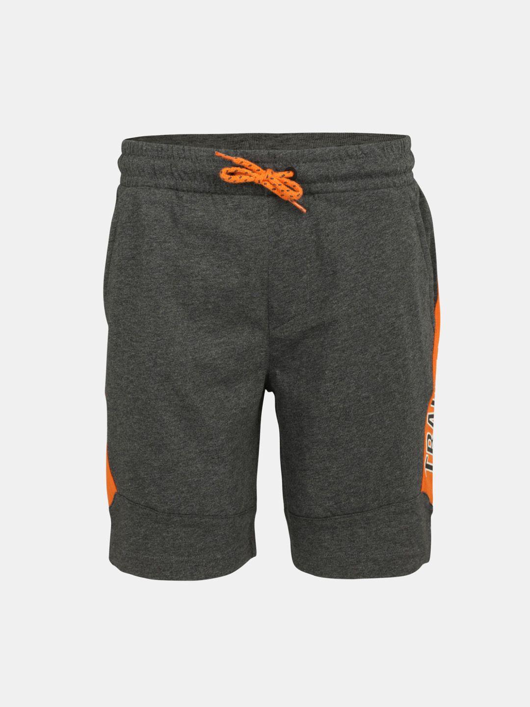 Jockey Boys Charcoal Cotton Mid-Rise Regular Fit Shorts