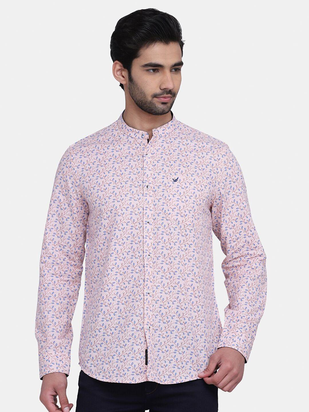 blackberrys-men-peach-slim-fit-floral-printed-cotton-casual-shirt
