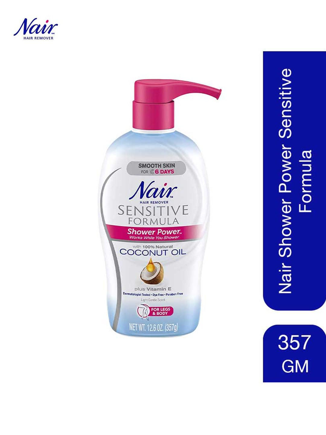 Nair Sensitive Formula Coconut Oil Shower Power Hair Removal Cream 357 g