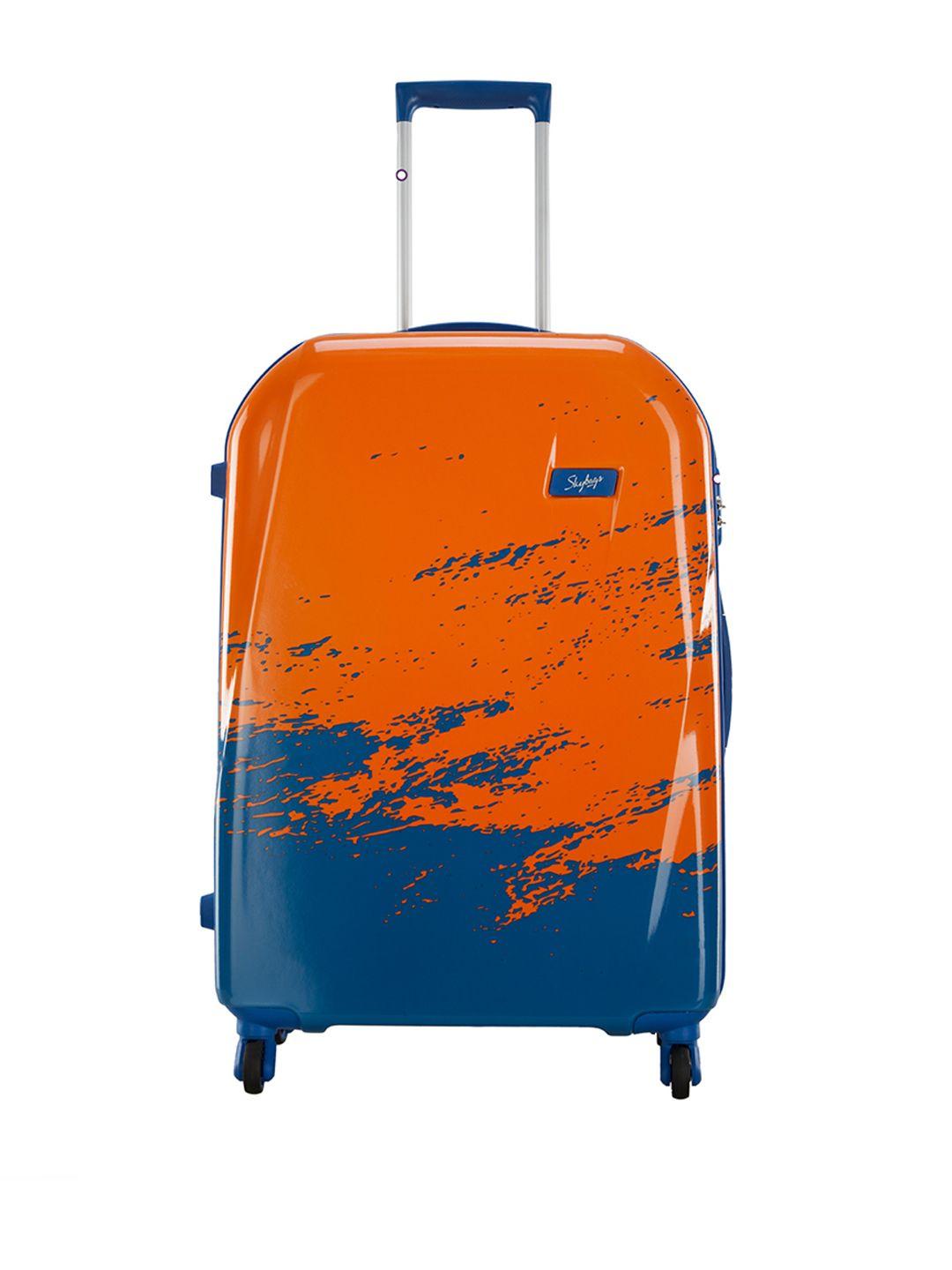 Skybags Orange & Blue Horizon 75 360 Large Trolley Suitcase