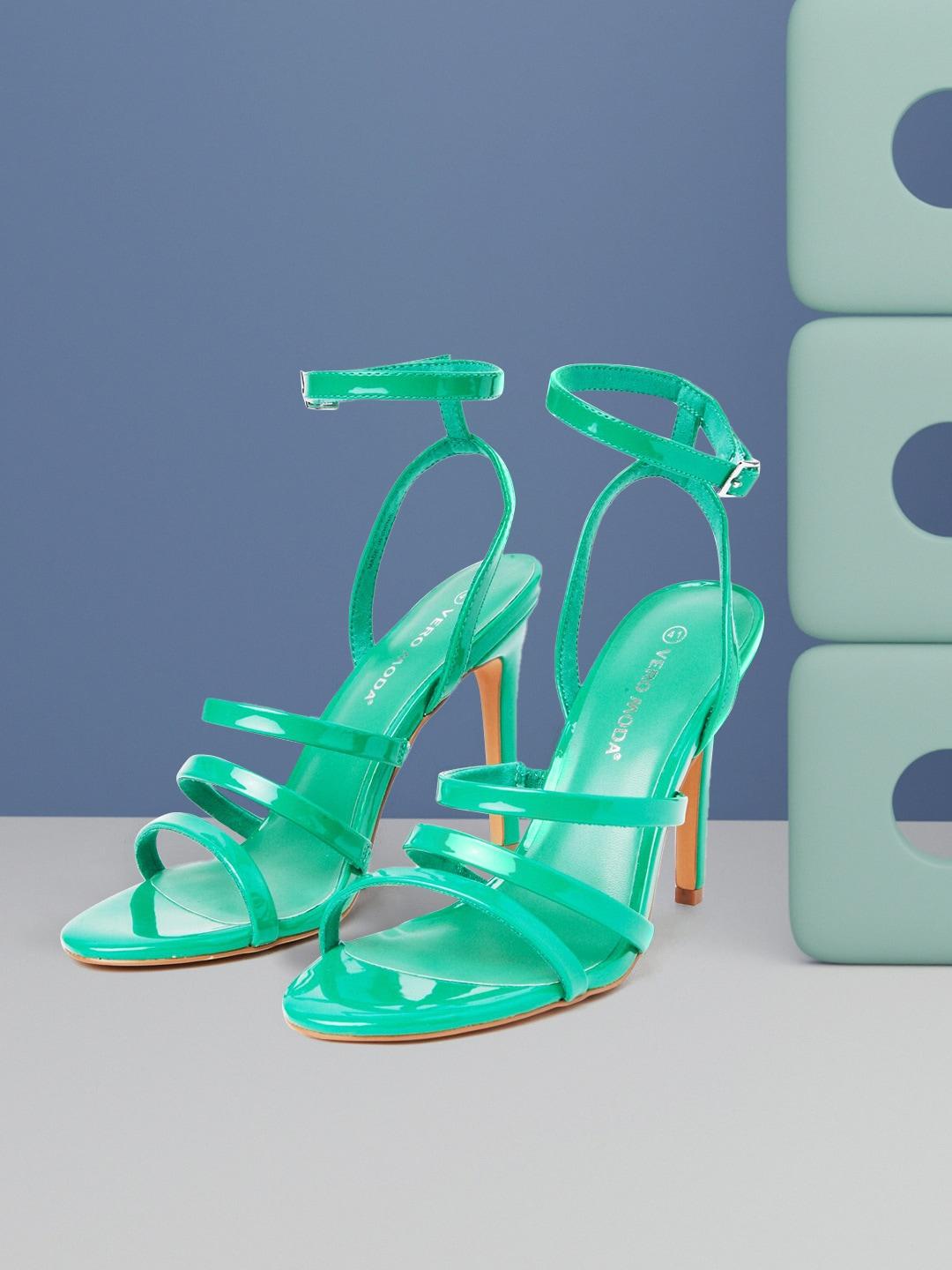 vero-moda-women-green-slim-heel-sandals-with-buckles