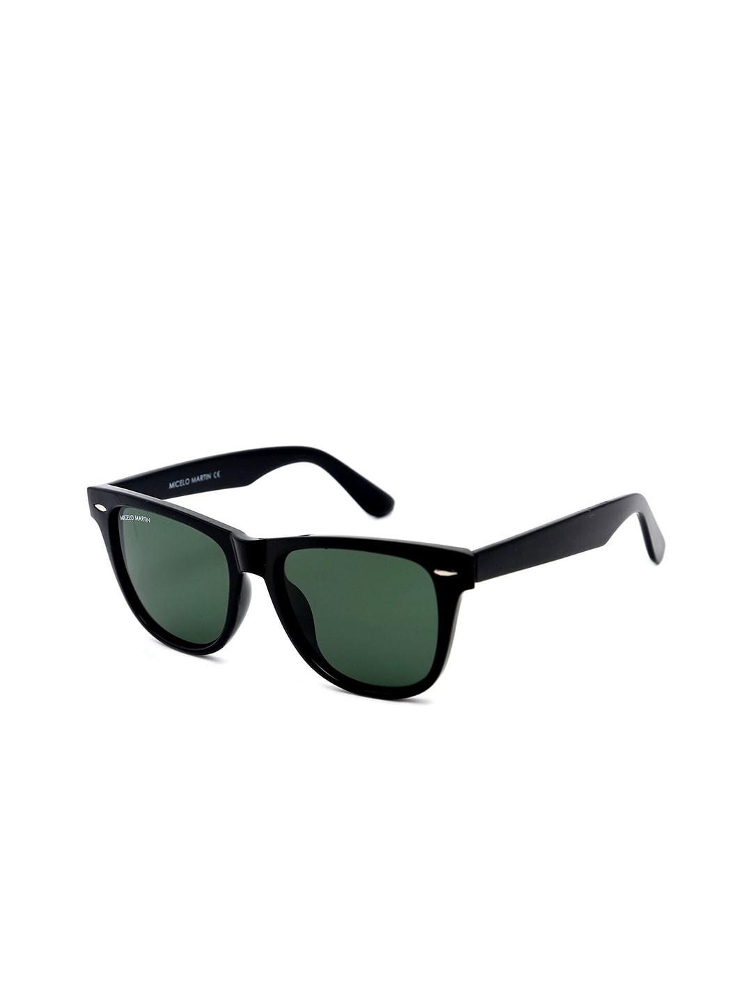 Micelo Martin Unisex Green Lens & Black Square Sunglasses with UV Protected Lens MM2001 C5