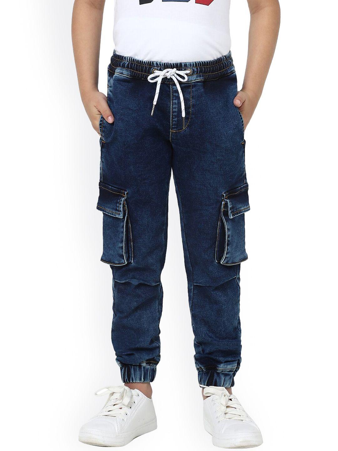 Jack & Jones Boys Blue Mildly Distressed Jeans