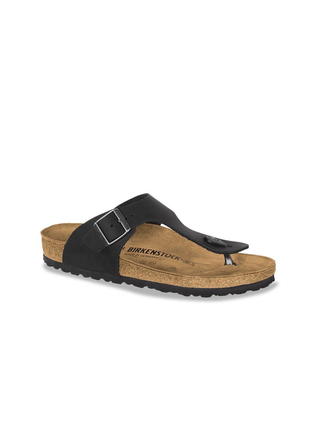 Birkenstock Unisex Black Regular Width Oiled Nubuck Leather Ramses Comfort Sandals
