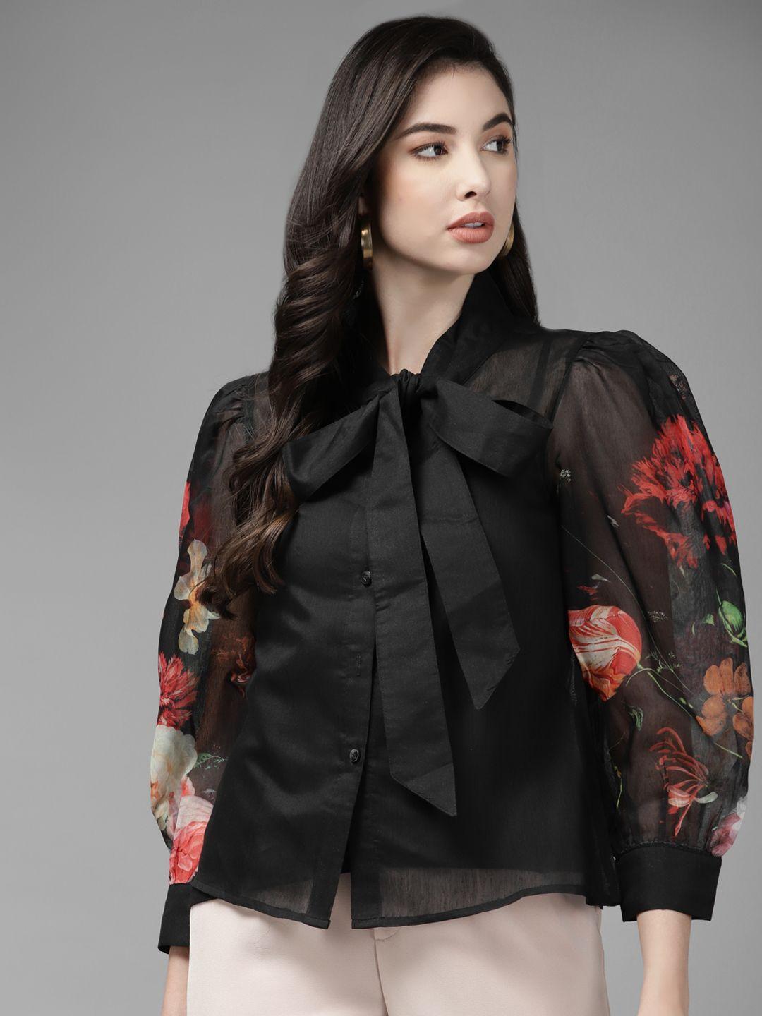 bhama-couture-black-floral-mandarin-collar-shirt-style-top
