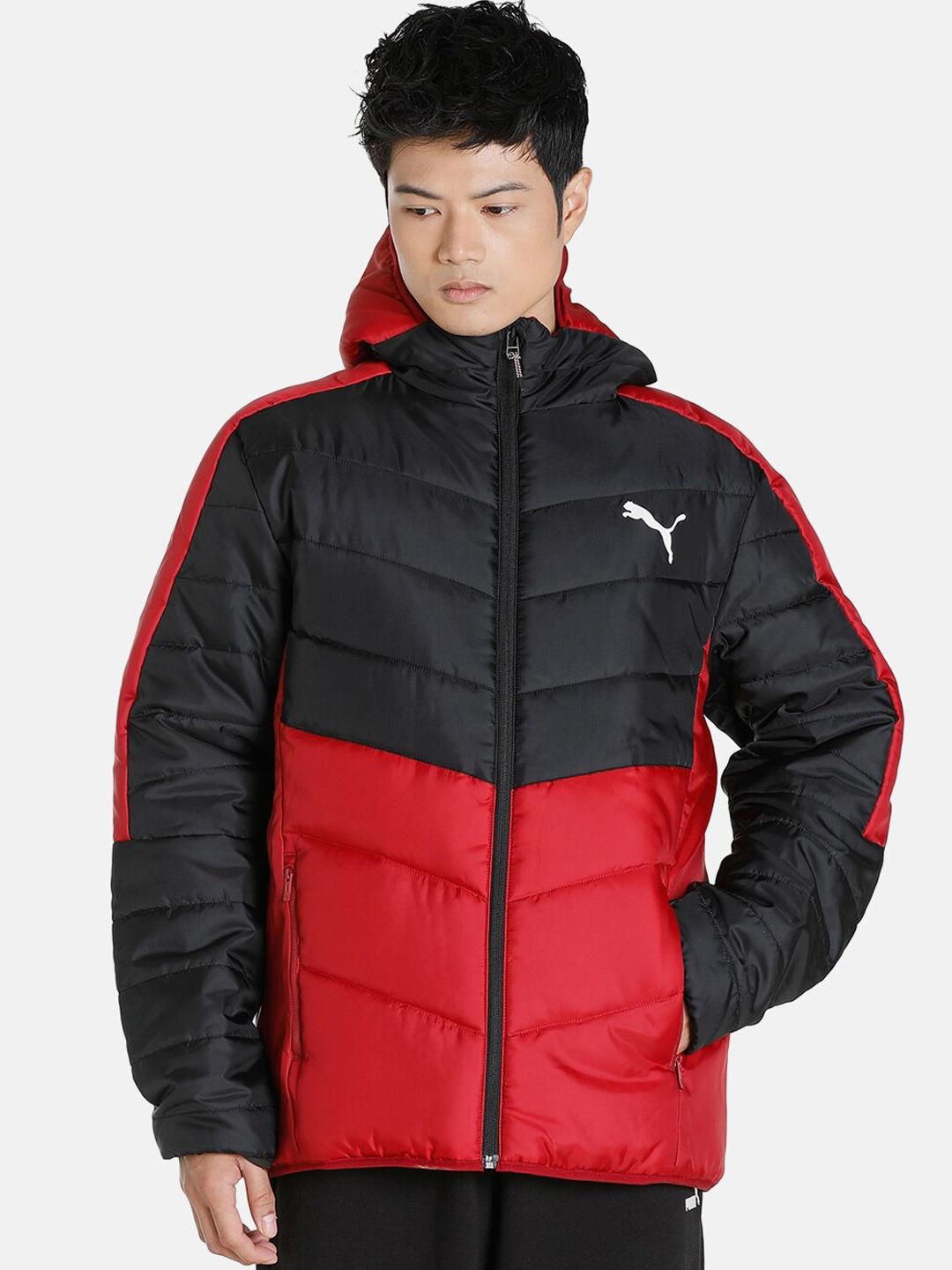 puma-men-red-&-black-colourblocked-warmcell-padded-jacket