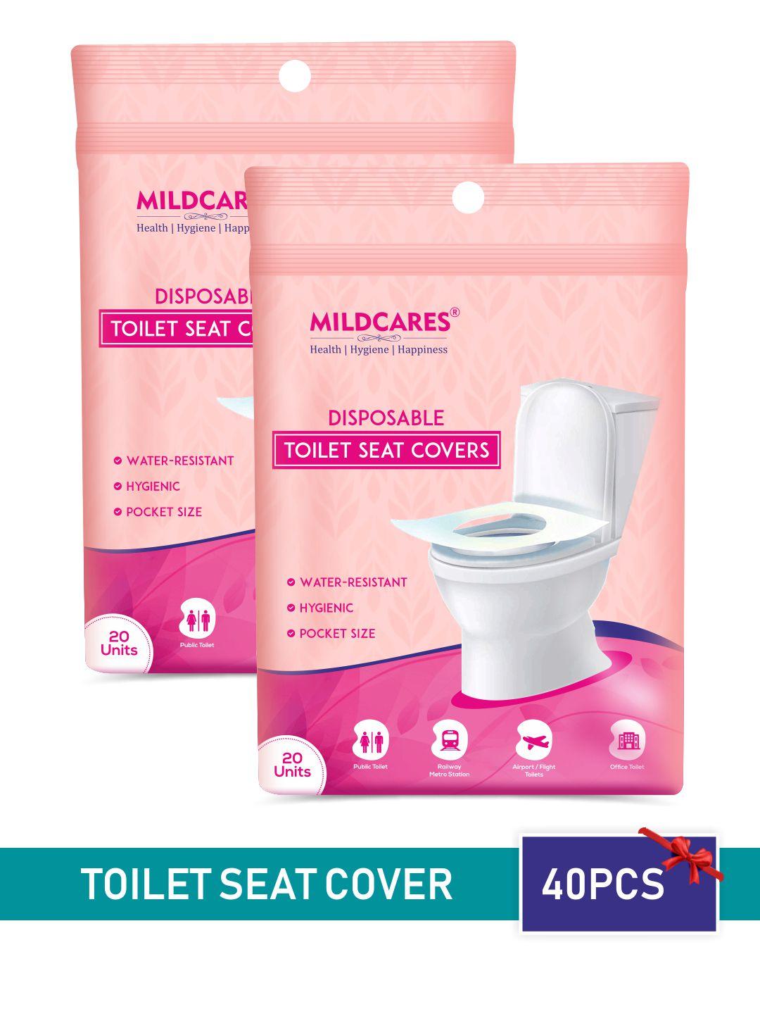 MILDCARES Disposable Travel-Friendly Toilet Seat Covers - 40 Sheets