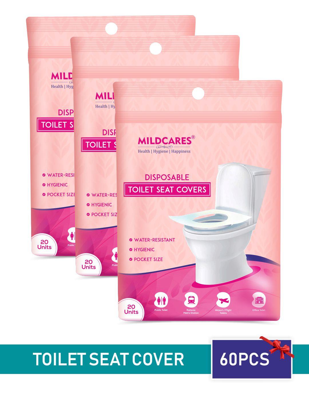 MILDCARES Disposable Travel-Friendly Toilet Seat Covers - 60 Sheets