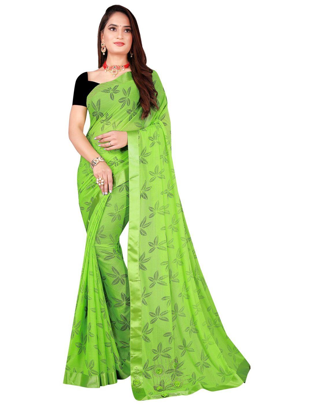 saadhvi-green-&-black-floral-art-silk-saree