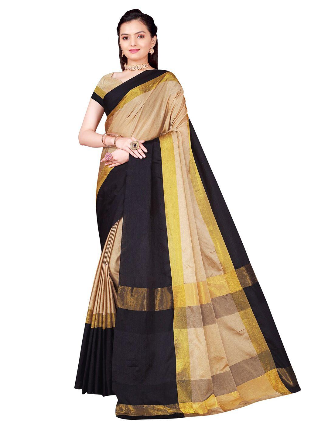 saadhvi-gold-toned-&-black-silk-cotton-saree