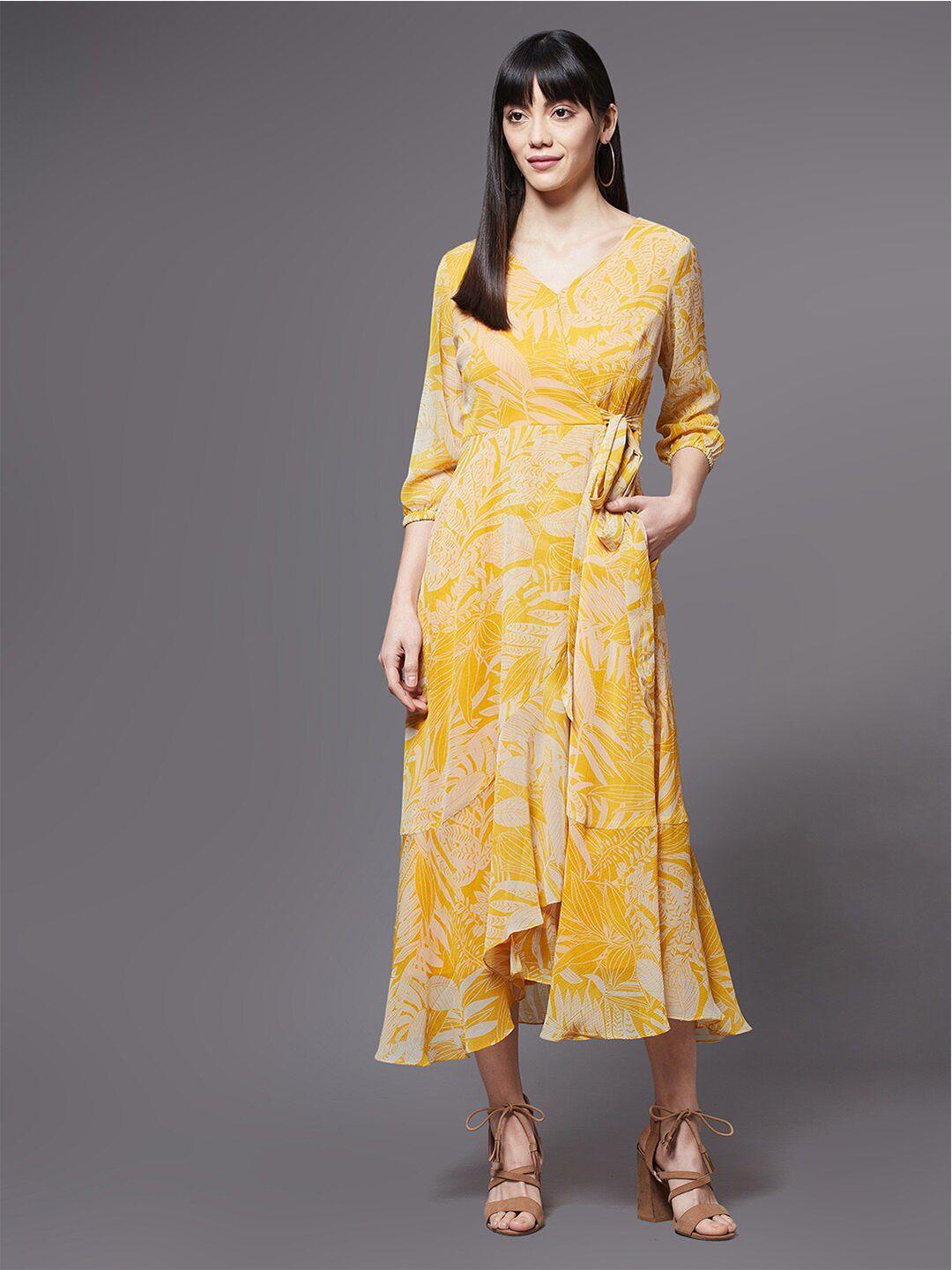 miss-chase-yellow-floral-chiffon-midi-dress