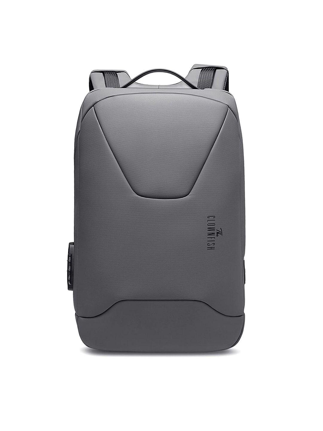 the-clownfish-unisex-grey-waterproof-laptop-backpack
