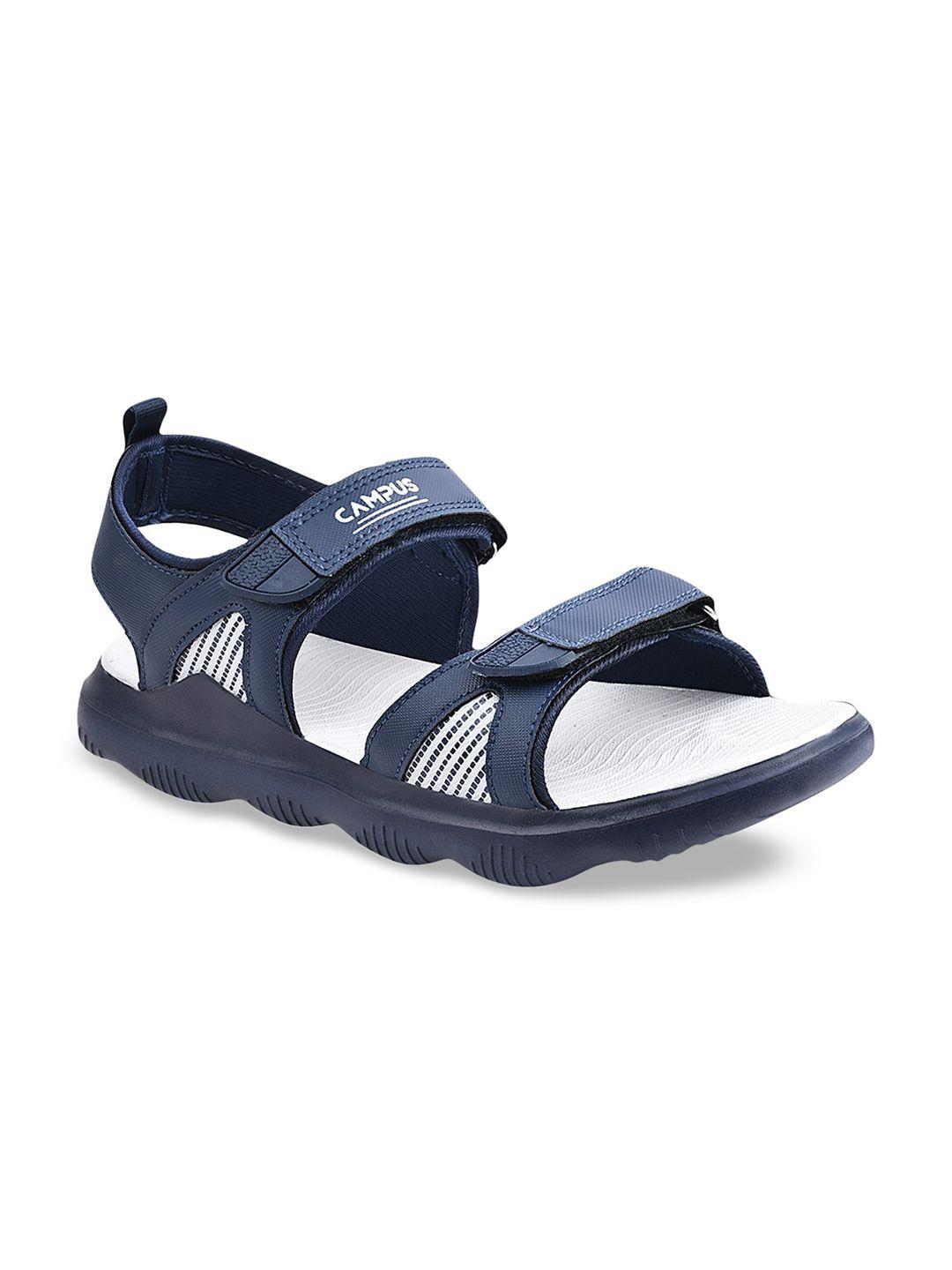 Campus Men Navy Blue Solid Sports Sandals