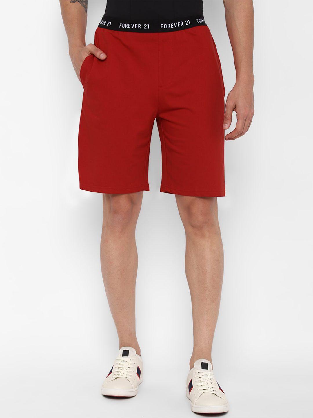 FOREVER 21 Men Red Sports Shorts