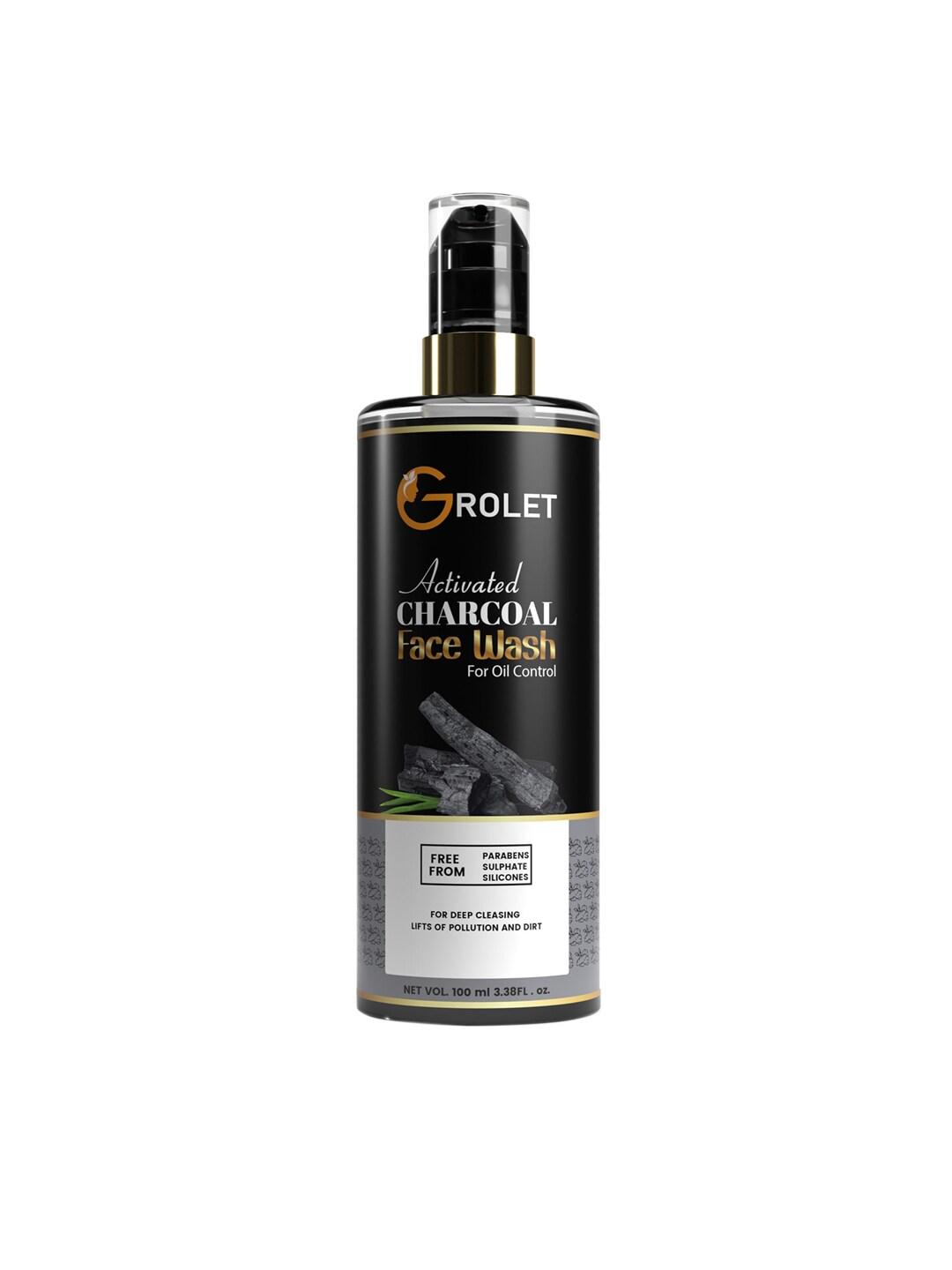 GROLET Activated Charcoal Face Wash for Oil Control - 100 ml