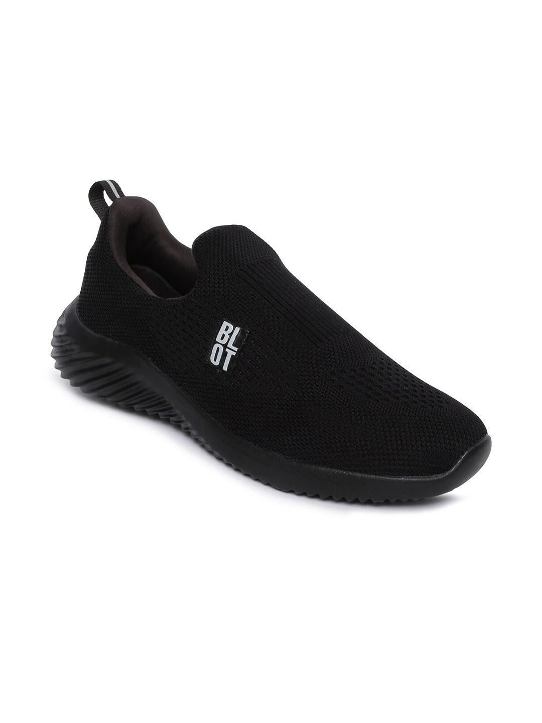 paragon-men-black-knitted-canvas-running-shoes