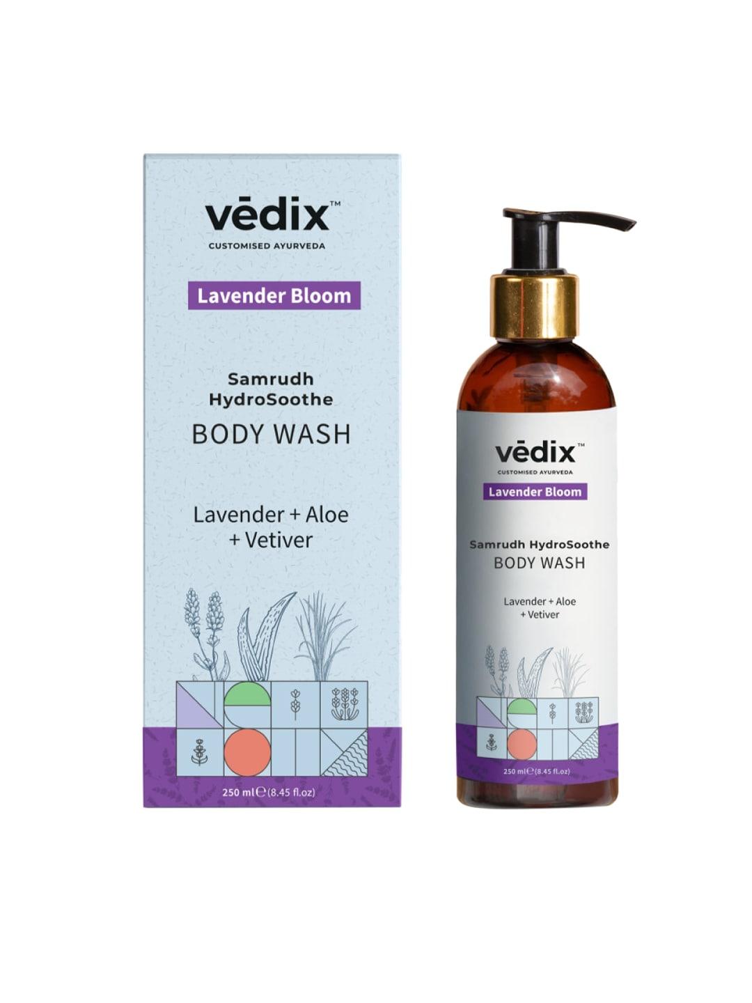 VEDIX Samrudh HydroSoothe Lavender Bloom Ayurvedic Body Wash with Aloe & Vettiver 250 ml