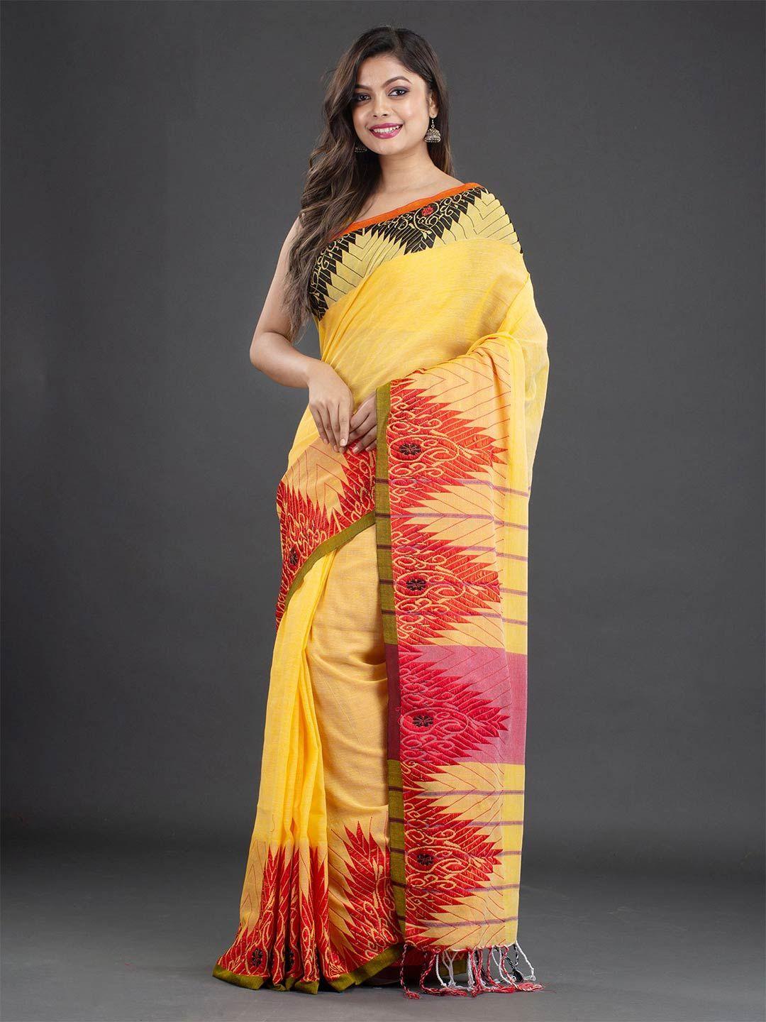 arhi-yellow-&-red-pure-cotton-saree