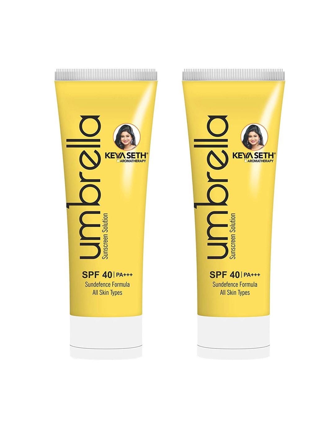 KEYA SETH Set of 2 Umbrella Sunscreen Solution for All Skin Types with SPF 40-100 ml Each