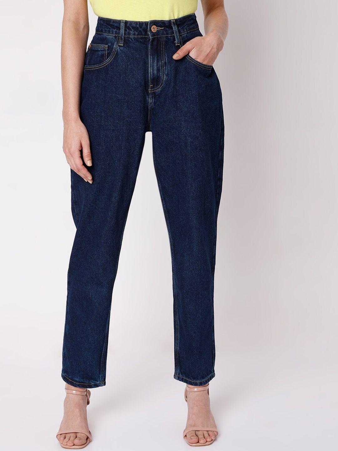 Vero Moda Women Blue Slim Fit High-Rise Cotton Jeans