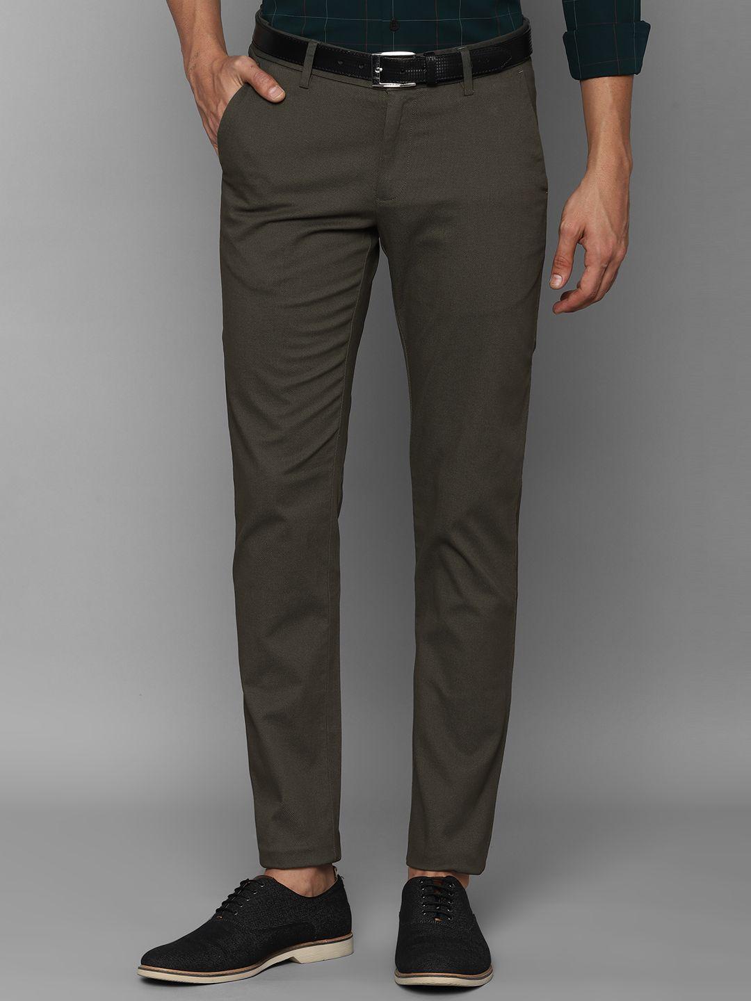 allen-solly-men-olive-green-slim-fit-mid-rise-casual-trousers
