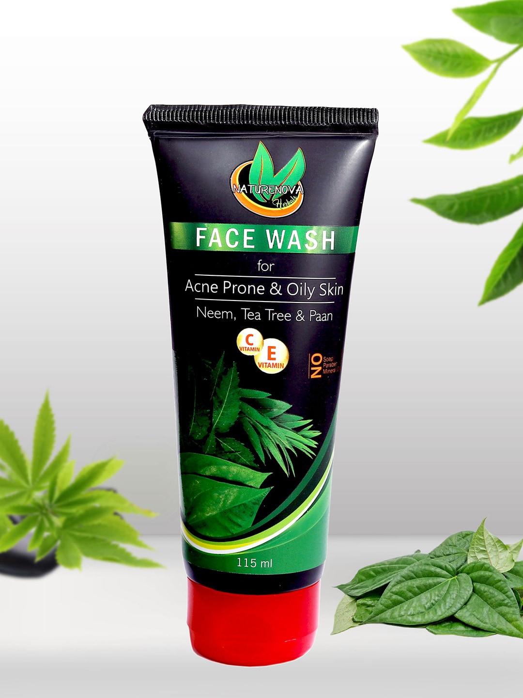 NatureNova Herbals Neem Tea Tree Face Wash for Acne Prone & Oily Skin - 115ml