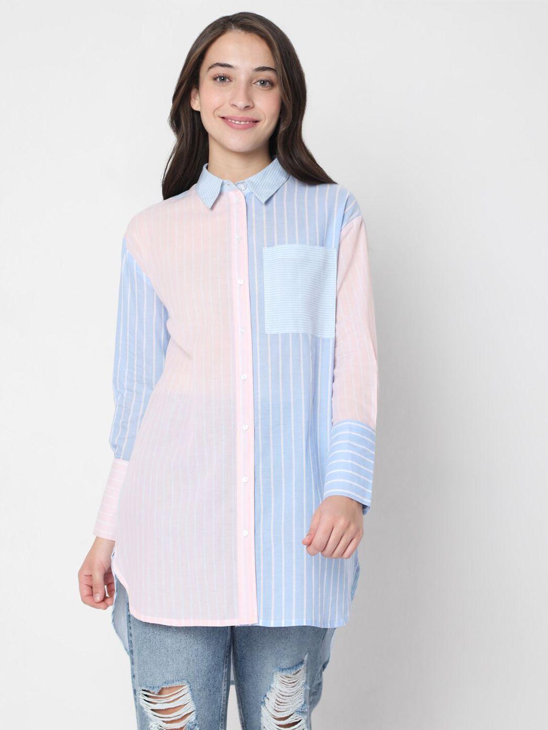 vero-moda-women-peach-colourblocked-casual-shirt