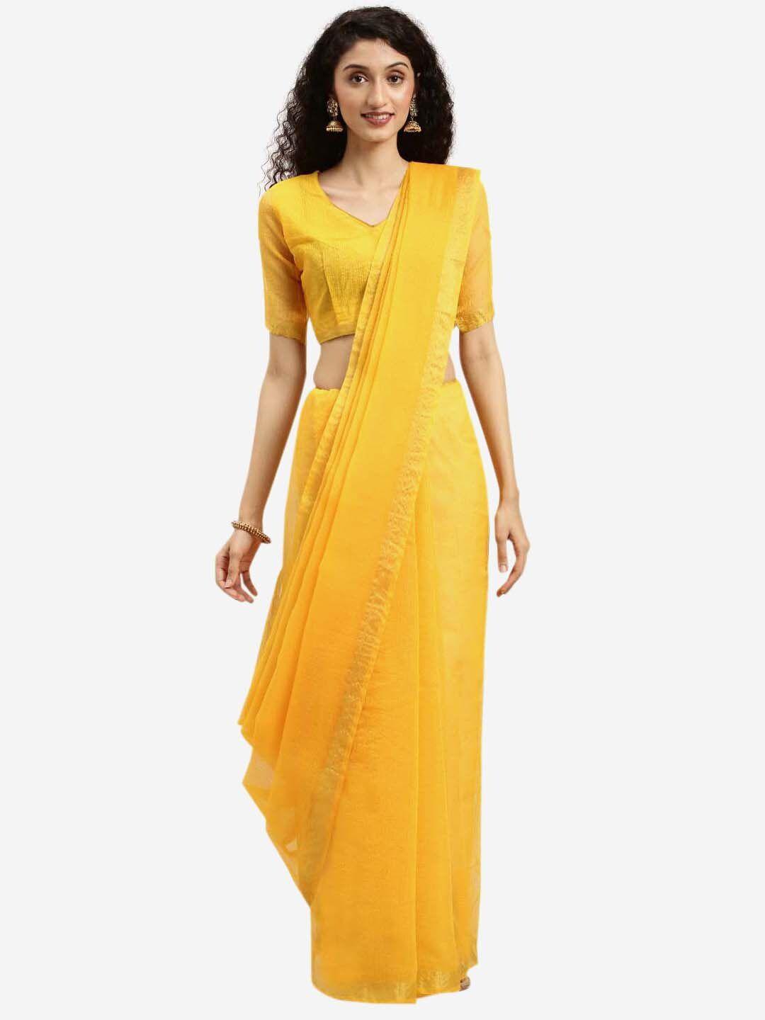 saadhvi-yellow-zari-solid-art-silk-saree