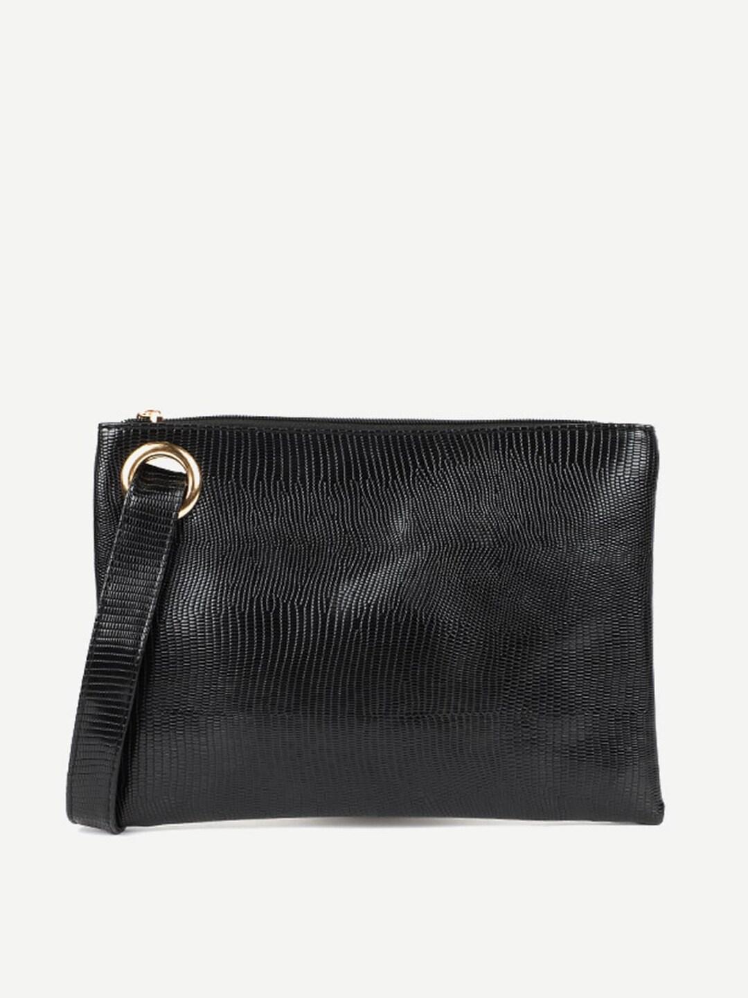 Carlton London Black Structured Sling Bag