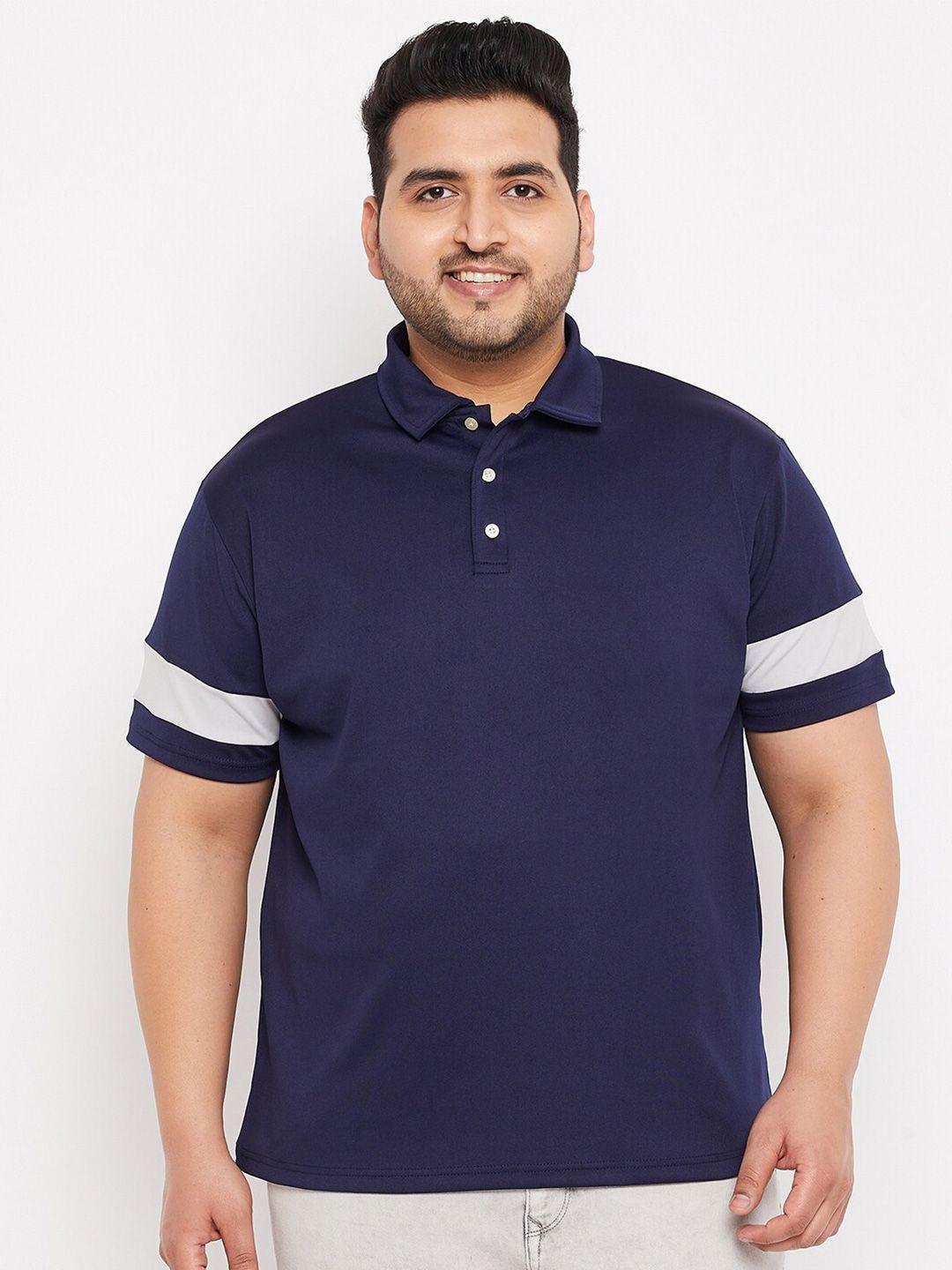 bigbanana-plus-size-men-navy-blue-solid-polo-collar-t-shirt