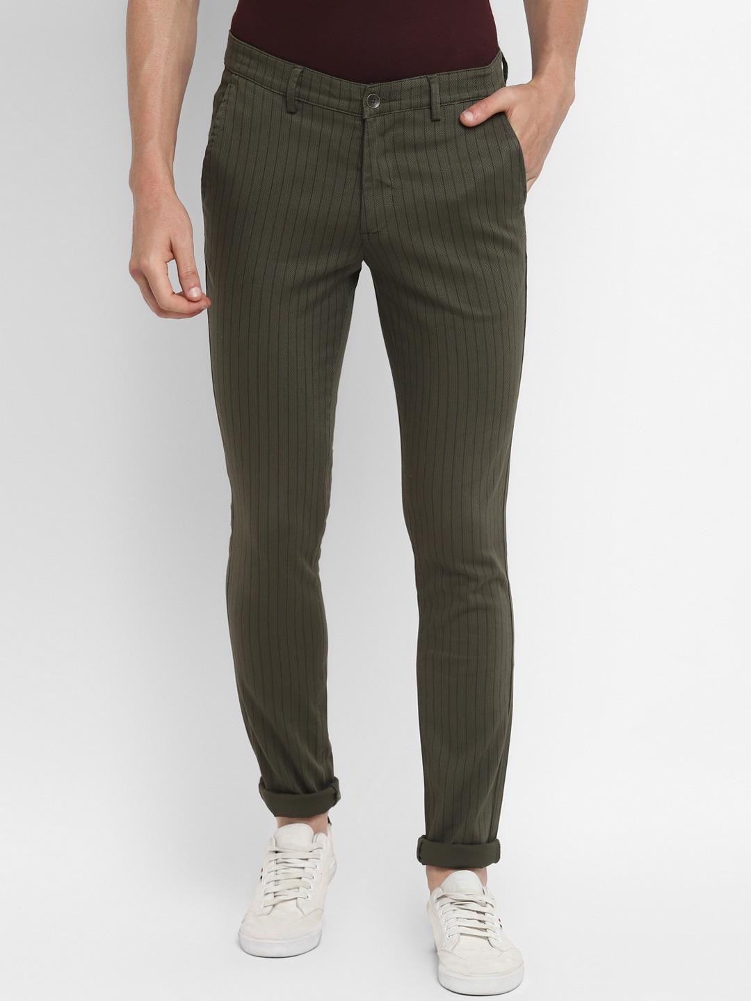 turtle-men-olive-green-striped-slim-fit-trousers