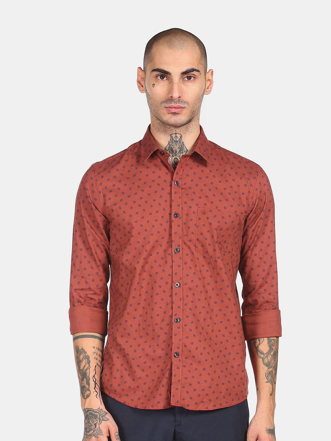 arrow-sport-men-brown-printed-regular-fit-cotton-casual-shirt