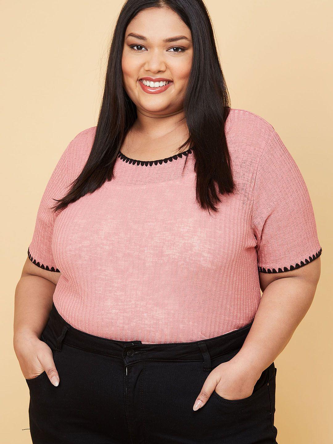 max-plus-size-women-pink-top