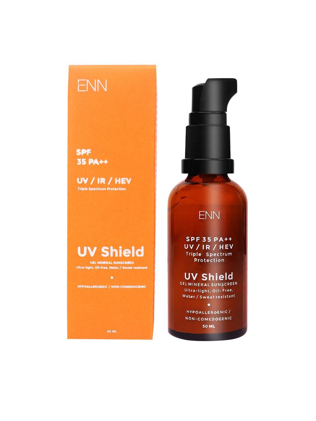 ENN UV Shield Gel Mineral Sunscreen with UV/IR/HEV Triple Spectrum Protection - 50 ml