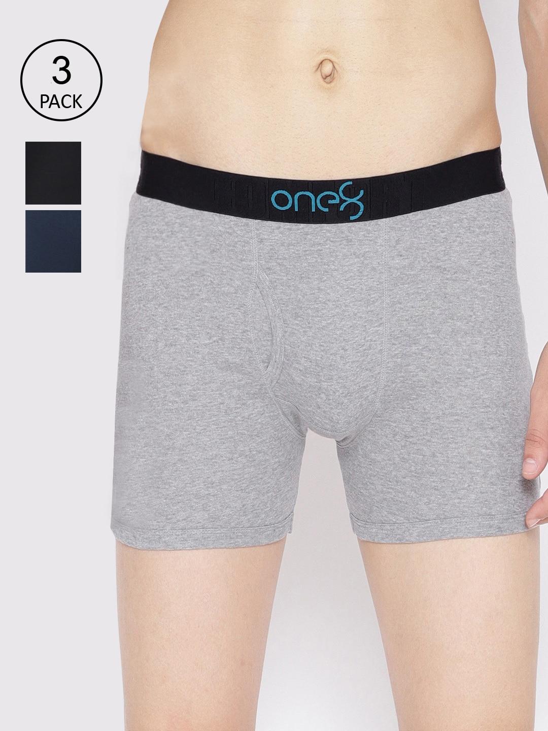 one8 by Virat Kohli Men Pack Of 3 Solid Cotton Trunk