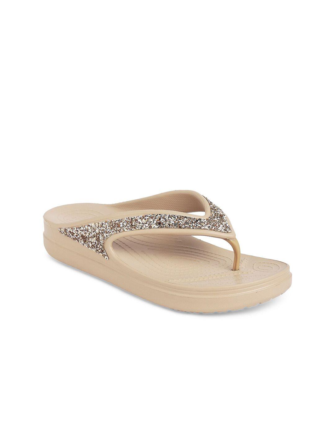 crocs-women-beige-embellished-croslite-thong-flip-flops