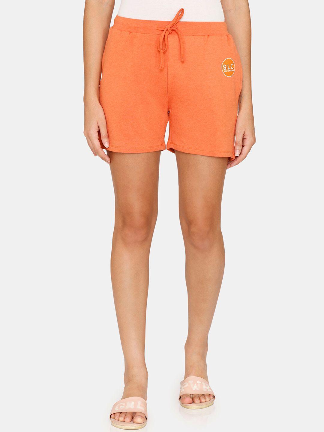 zivame-women-orange-shorts