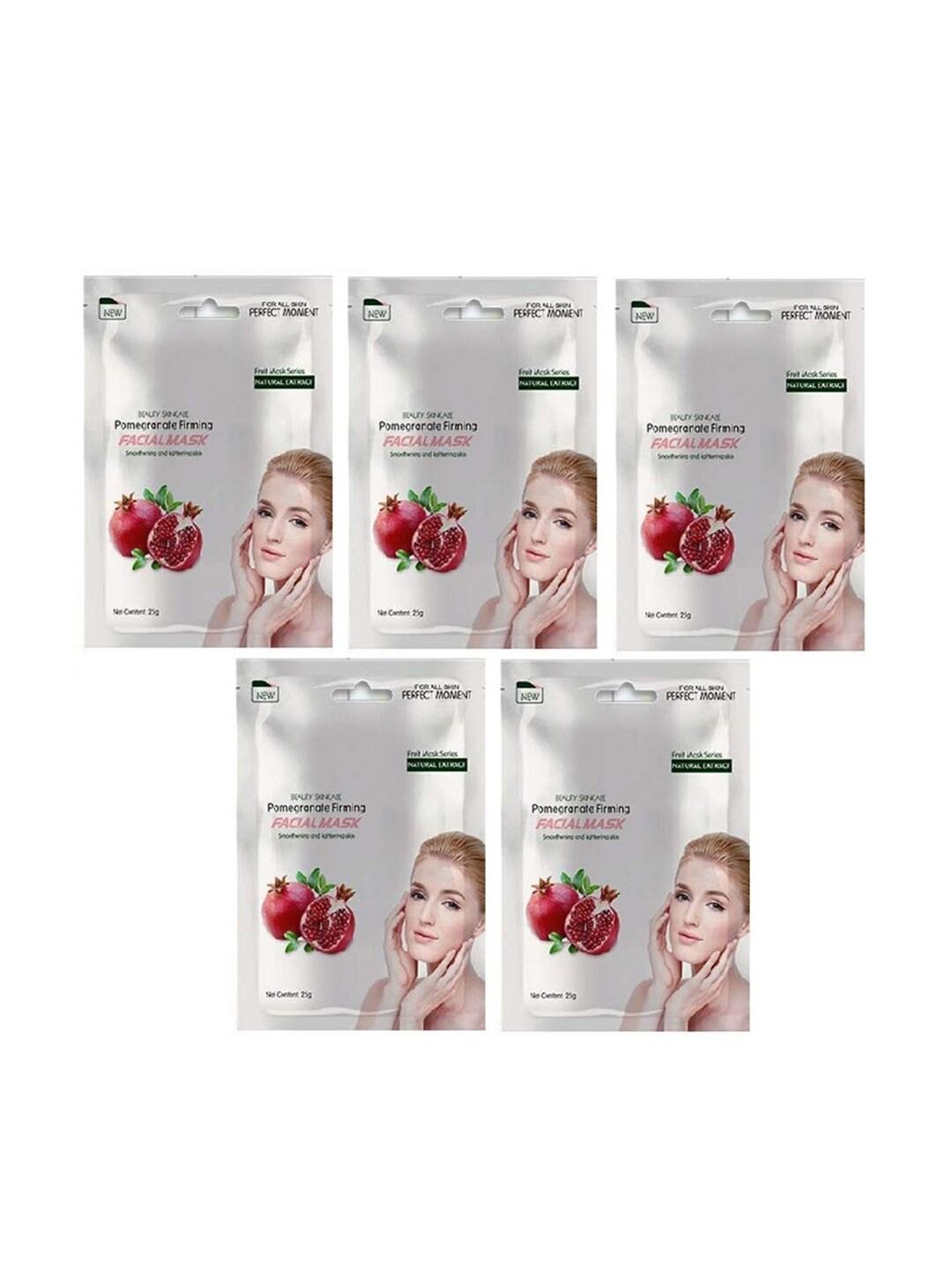 MONDSUB Set of 5 Pomegranate Firming Face Sheet Masks - 25g each
