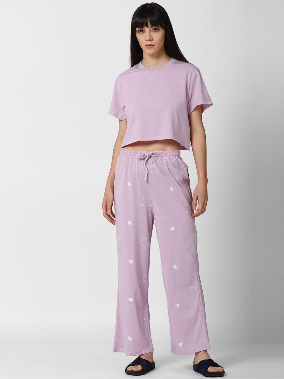 forever-21-women-purple-&-white-printed-night-suit