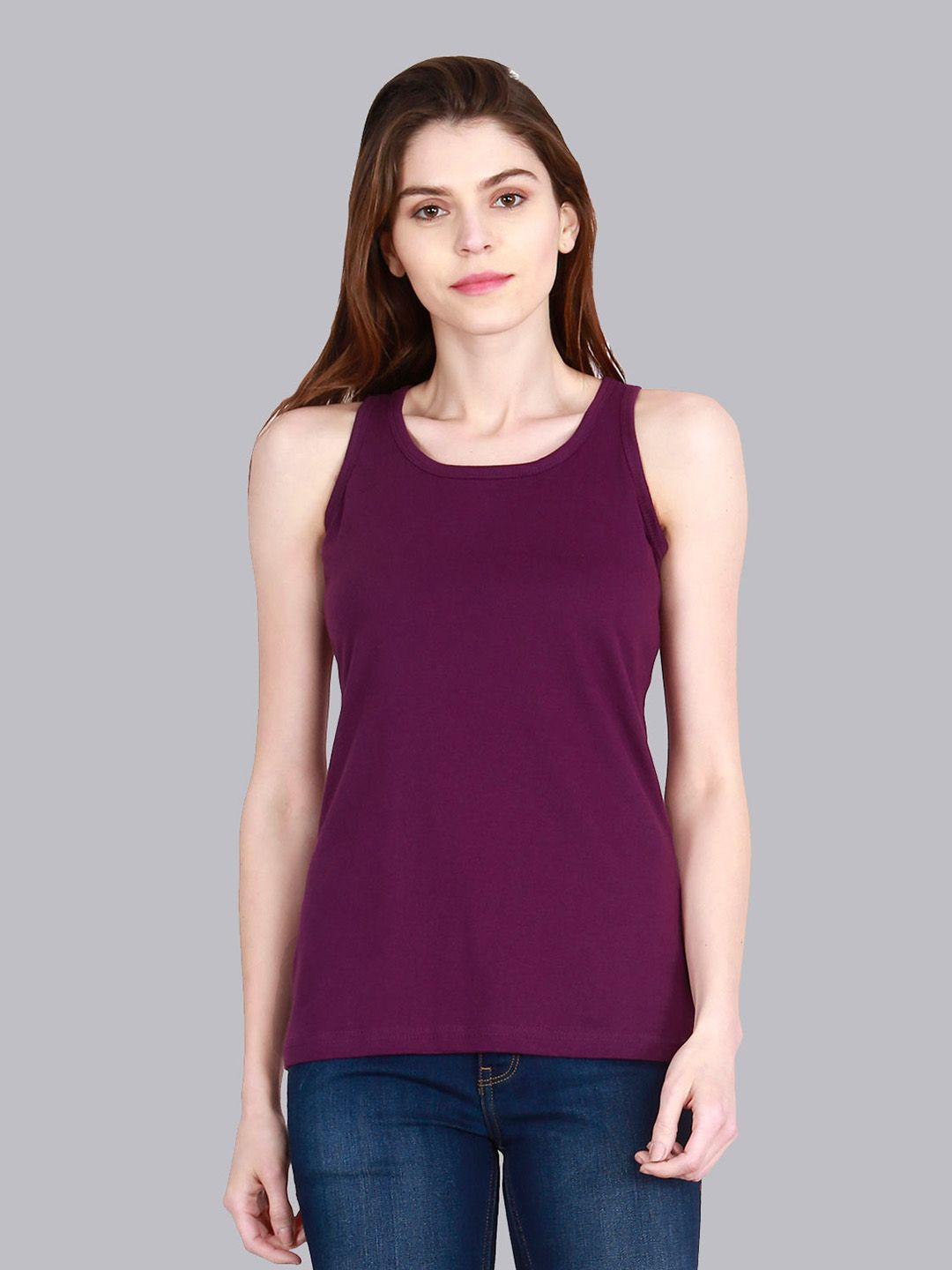 fleximaa-women-purple-solid-t-shirt