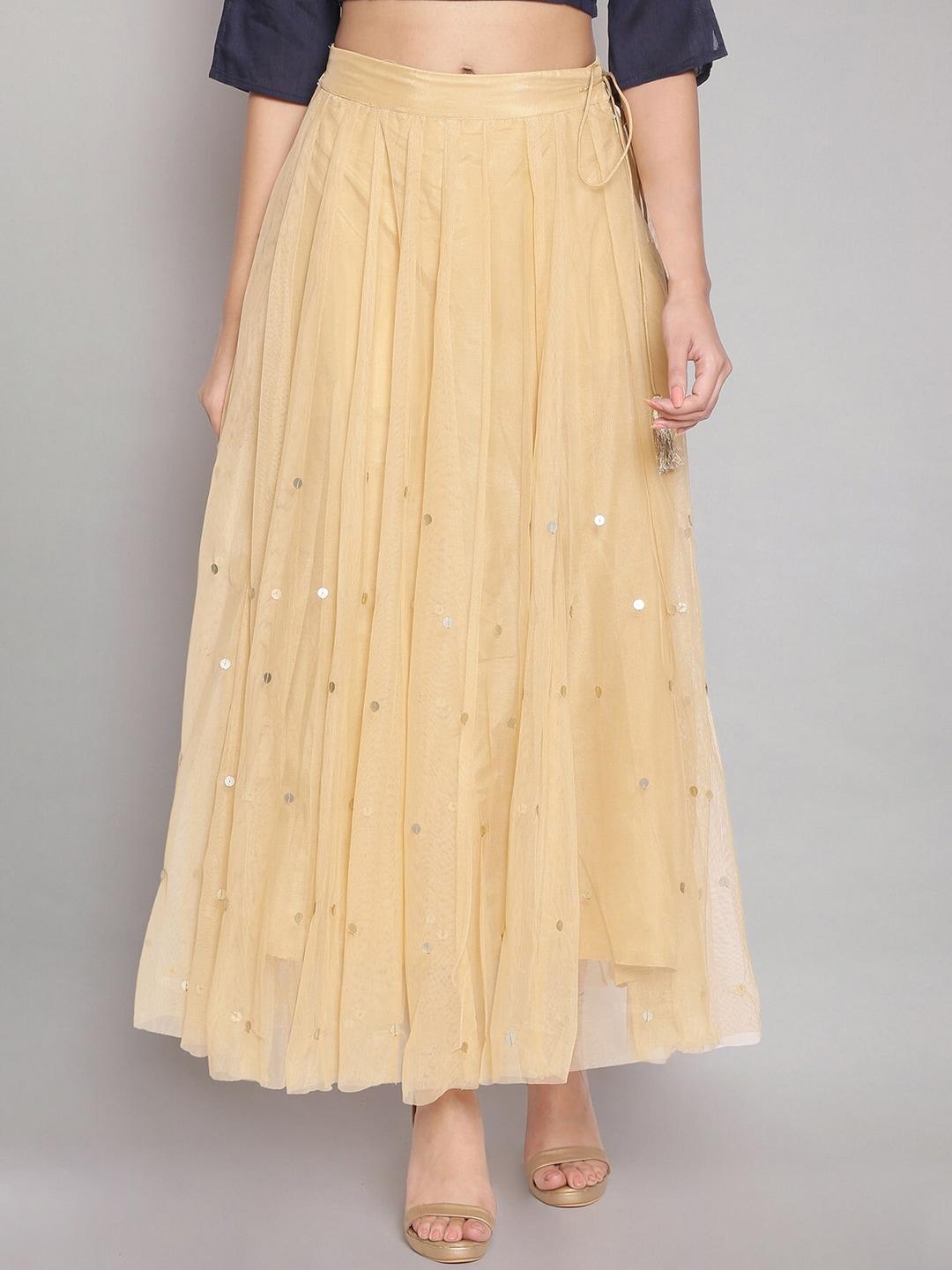 w-women-gold-colored-sequinned-maxi-skirt