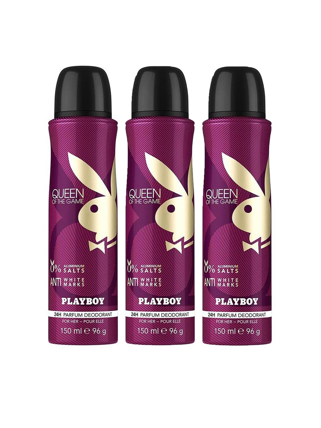 Playboy Women Set of 3 Queen Deodorant Spray 150 ml each