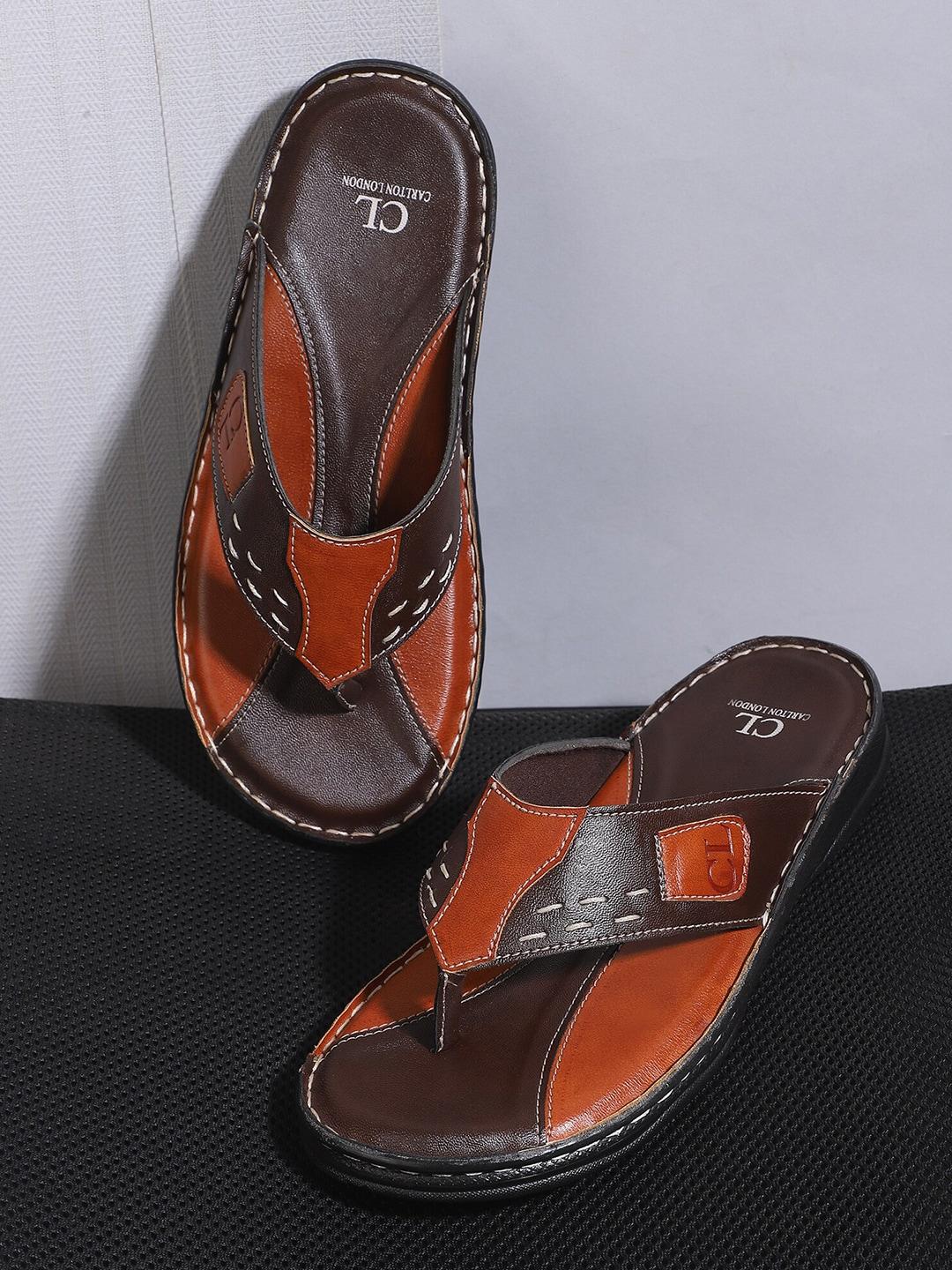 carlton-london-men-brown-&-tan-comfort-sandals