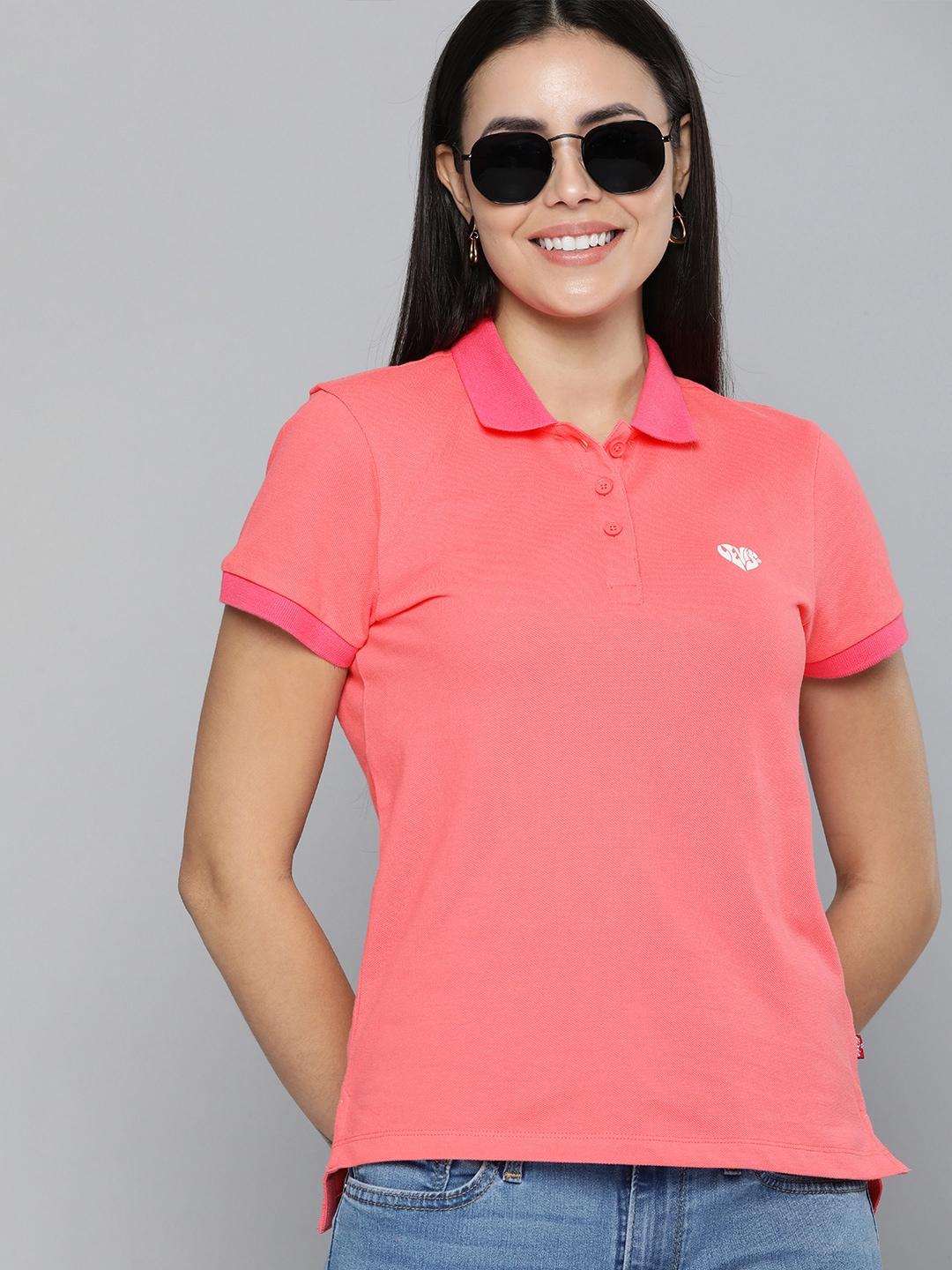 levis-women-pink-pure-cotton-polo-collar-t-shirt