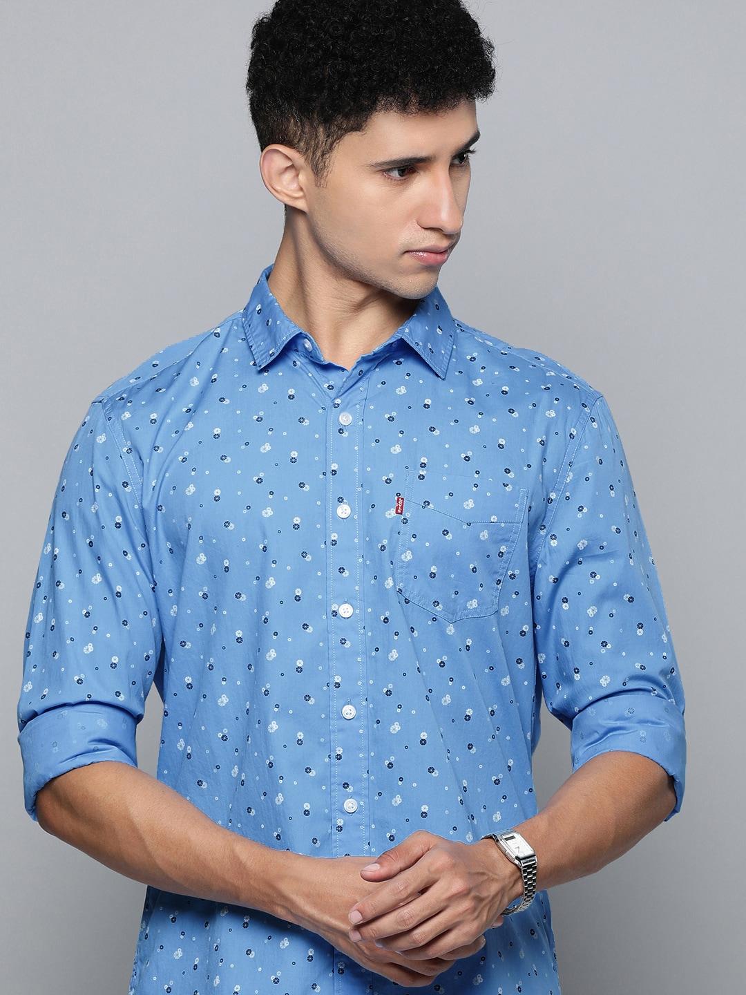 levis-men-blue-slim-fit-printed-casual-shirt