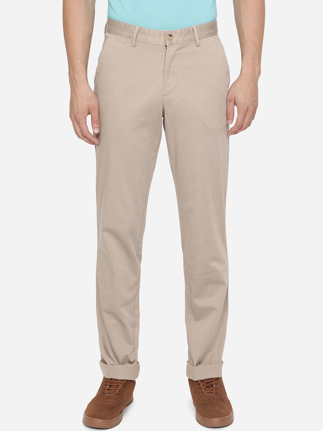 greenfibre-men-khaki-slim-fit-wrinkle-free-casual-trousers