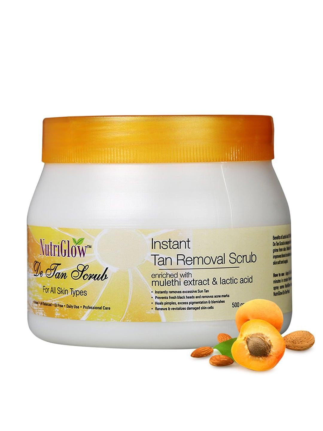 NutriGlow Sustainable Instant Tan Removal De Tan Scrub with Mulethi Extract & Lactic Acid - 500 g