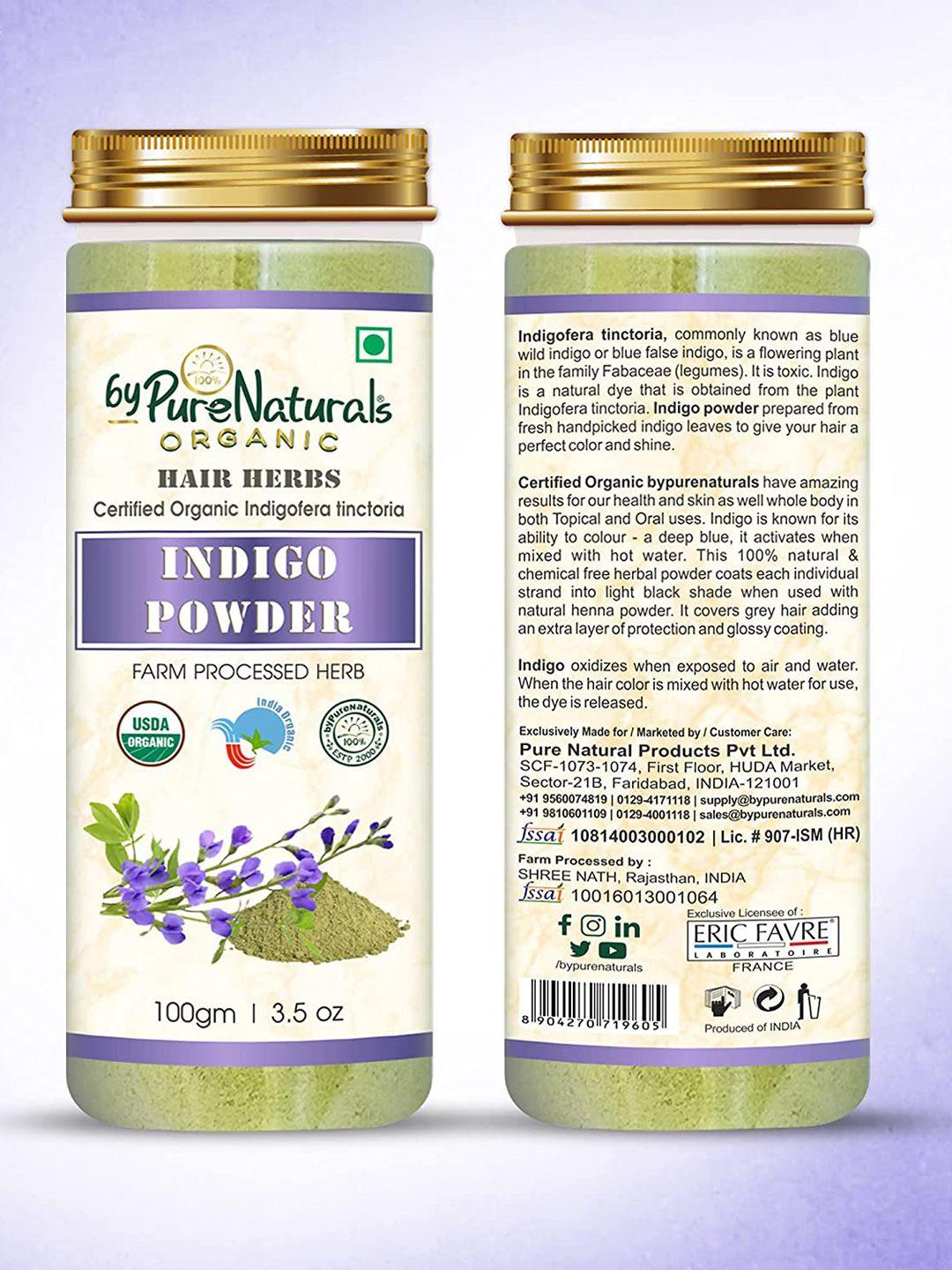 byPureNaturals Organic Natural Herbal Indigo Powder - 100 g