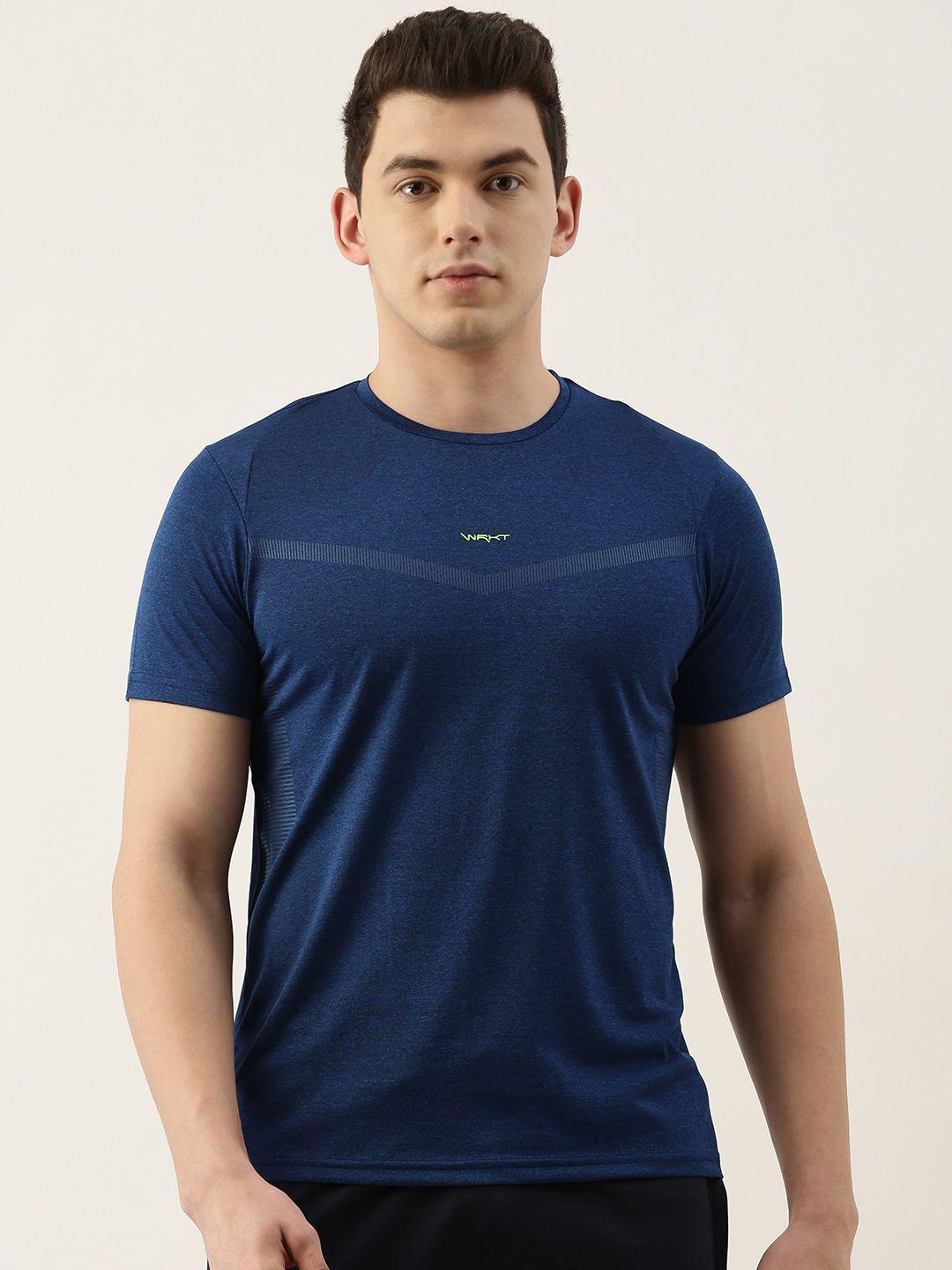 Sweet Dreams Men Navy Blue Solid Workout T-shirt